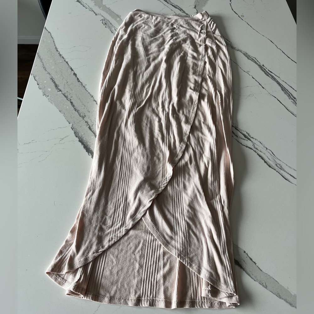 Elegant Cream Wrap Skirt